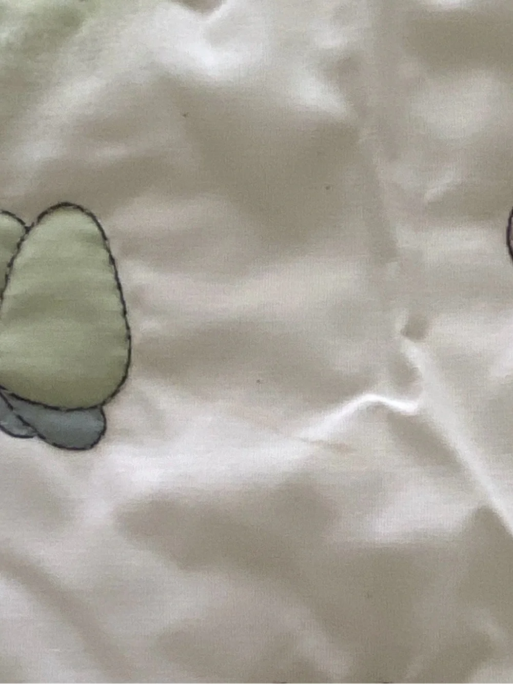 Vintage quilted Precious Moments crib/toddler bed quilt